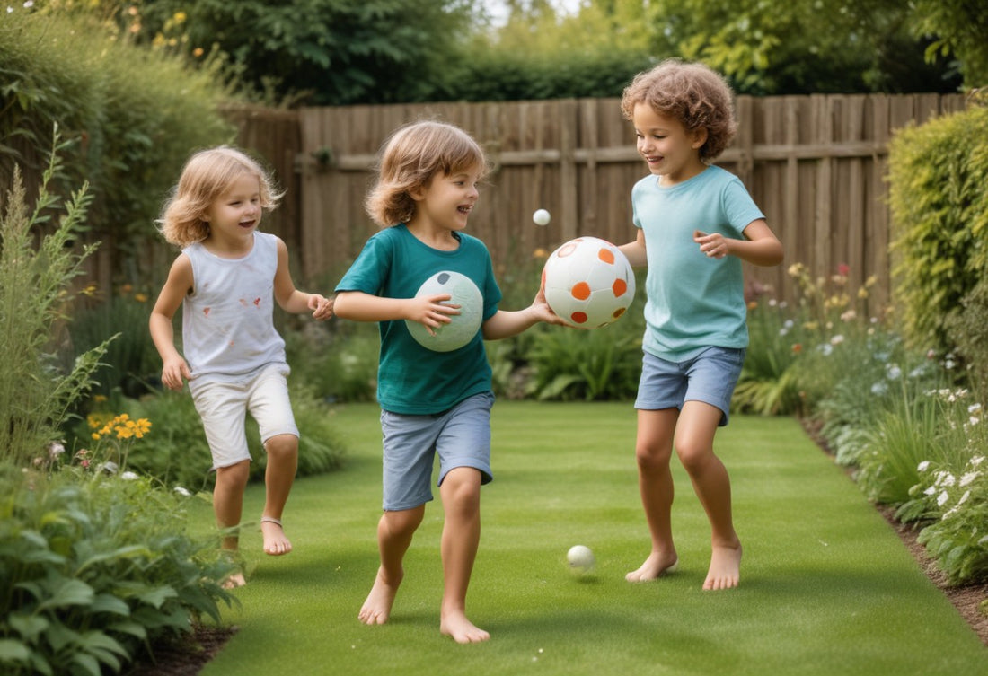 pikaso_texttoimage_kids-playing-in-the-garden-with-ball-wearing-eco-f