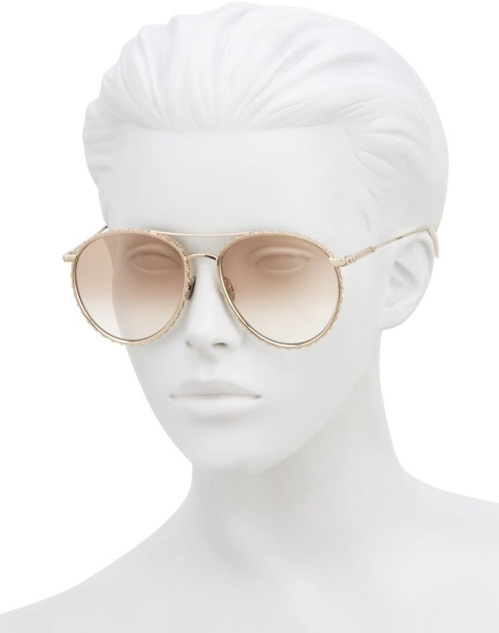 Alexander McQueen 58MM Embellished Aviator Sunglasses
