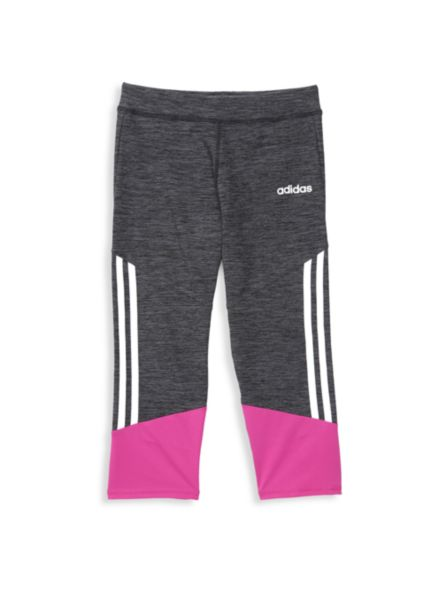 Adidas Girl's Stripe Cropped Tights