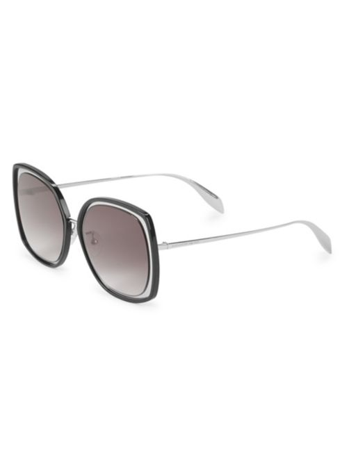 Alexander McQueen 57MM Mod Square Sunglasses