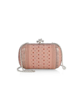 Bottega Veneta Chain Knot Intarsia Leather Clutch