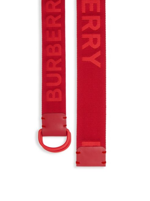 Burberry Double D Ring Logo Belt