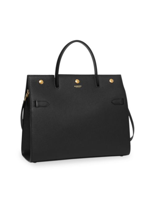 Burberry Medium Title Leather Satchel