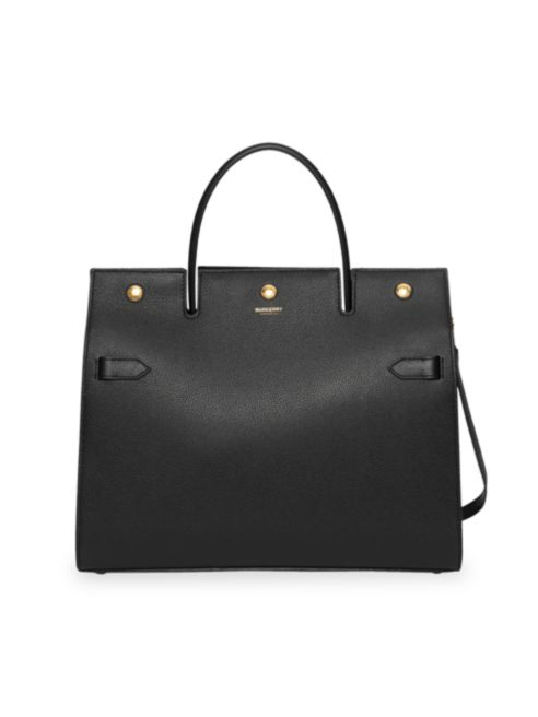 Burberry Medium Title Leather Satchel