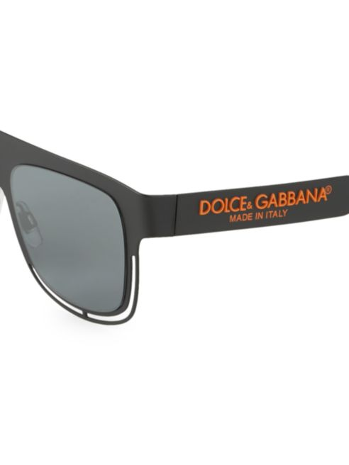 Dolce & Gabbana Charisma 49MM Mirrored Square Sunglasses