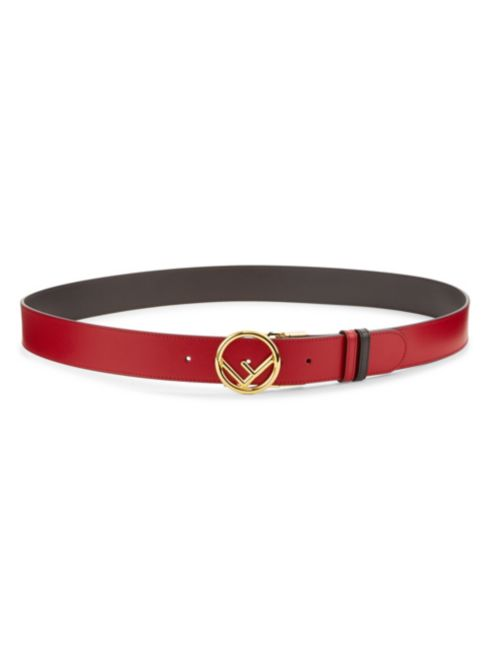 Fendi Vitello Liberto Bicolor Reversible Leather Belt