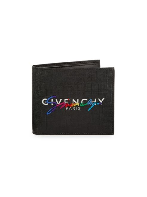Givenchy Rainbow Logo Embroidered Billfold Wallet
