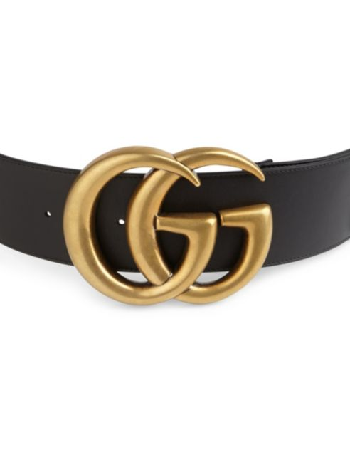 Gucci GG Buckle Leather Belt