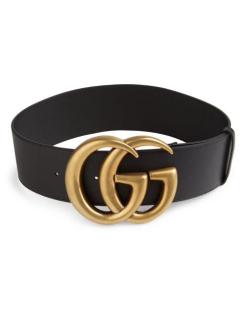 Gucci GG Buckle Leather Belt