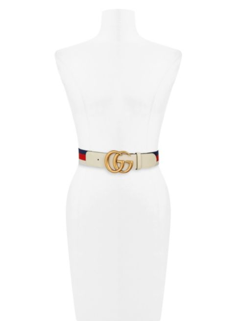 Gucci GG Marmont Web Stripe Belt