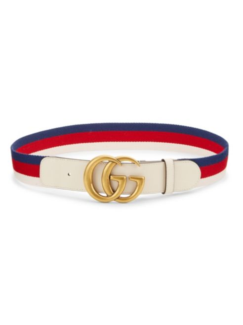 Gucci GG Marmont Web Stripe Belt