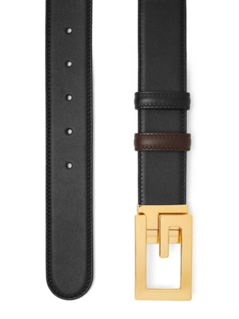 GUCCI Reversible G Buckle Leather Belt