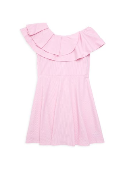 Habitual Girl Girl's Lou Ruffled Striped Dress