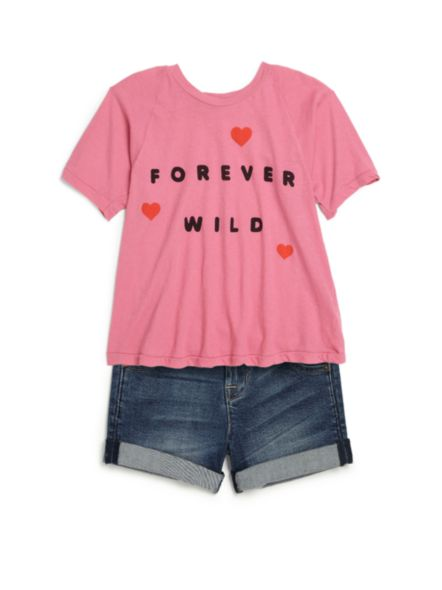 Hudson Jeans Girl's Rolled Denim Shorts