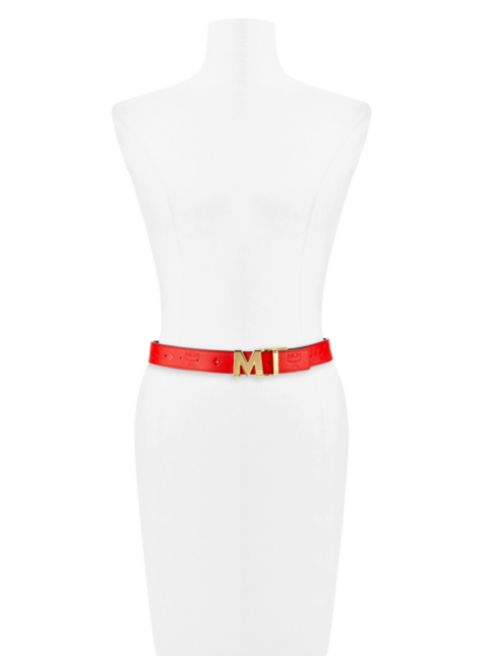 MCM Reversible Visetos Leather Belt