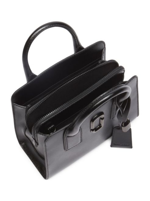 Marc Jacobs Little Big Shot Coated Leather Top Handle Bag