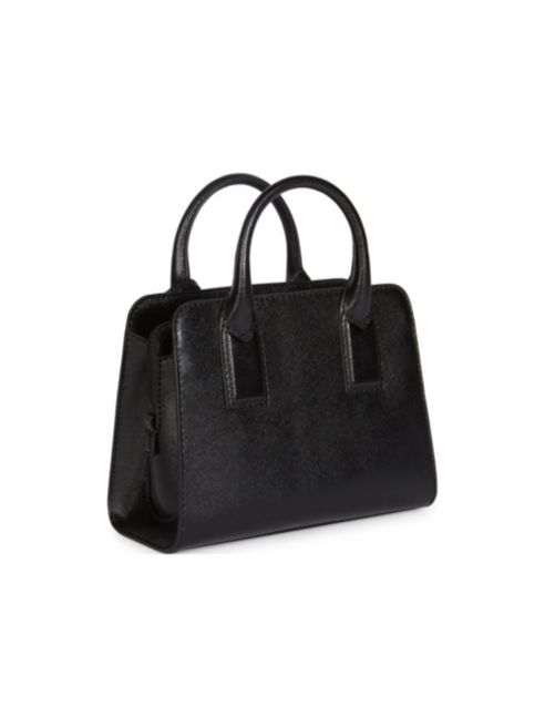 Marc Jacobs Little Big Shot Coated Leather Top Handle Bag