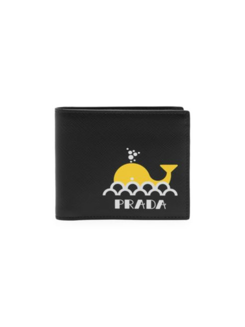 Prada Leather Whale Bi-Fold Wallet