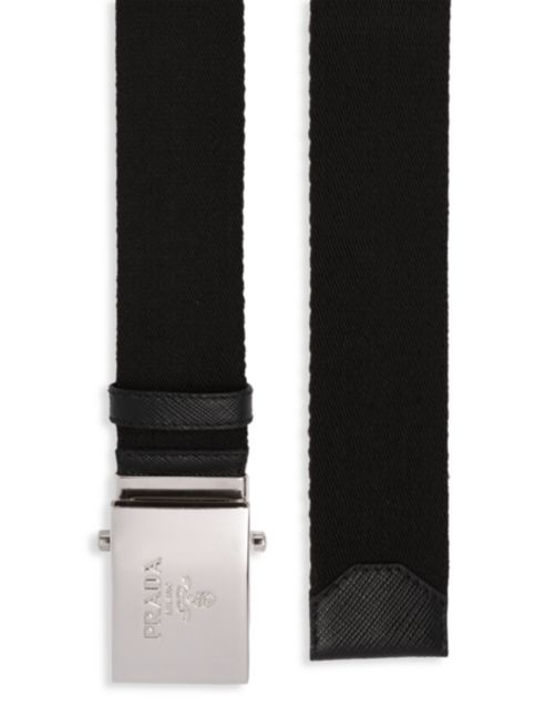 PRADA Nastro Logo-Engraved Nylon Belt