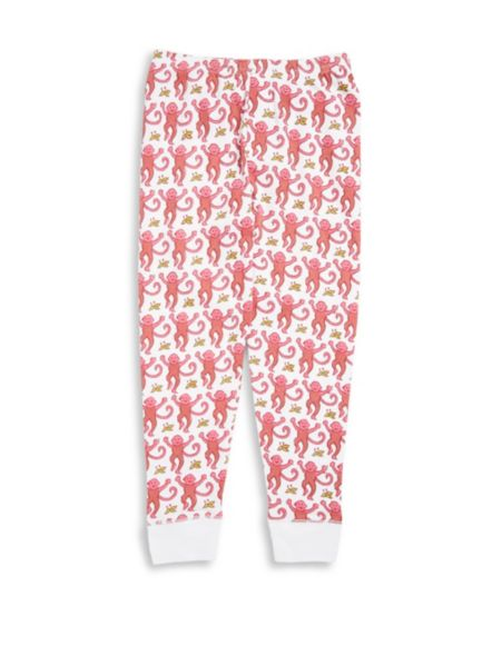 Roller Rabbit Toddler's, Little Girl's & Girl's Two-Piece Monkey Pajama Top & Pants Set