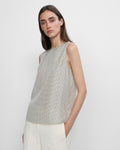 Theory Shell Top In Diamond Print Silk