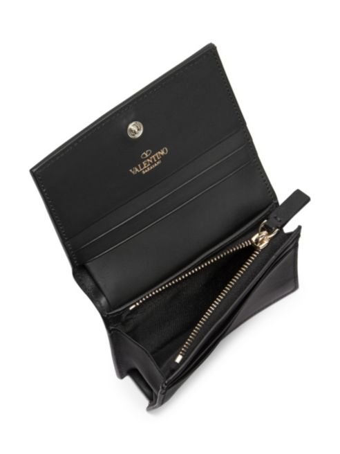 Valentino Garavani VLTN Leather French Wallet