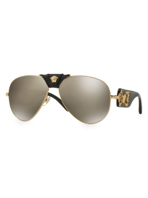Versace Rock Icons Medusa 62MM Aviator Sunglasses