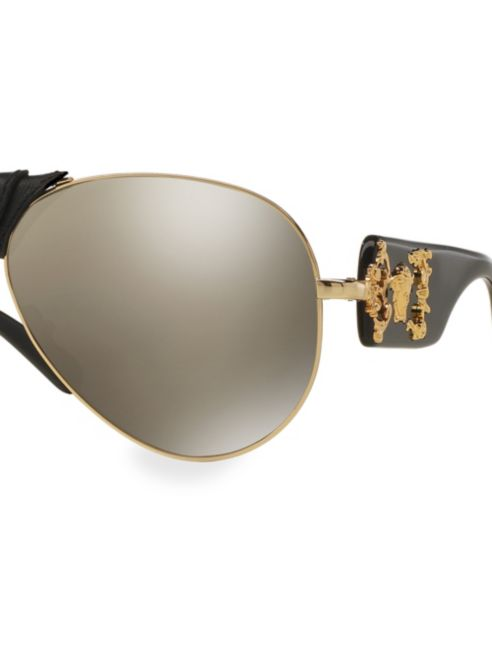 Versace Rock Icons Medusa 62MM Aviator Sunglasses