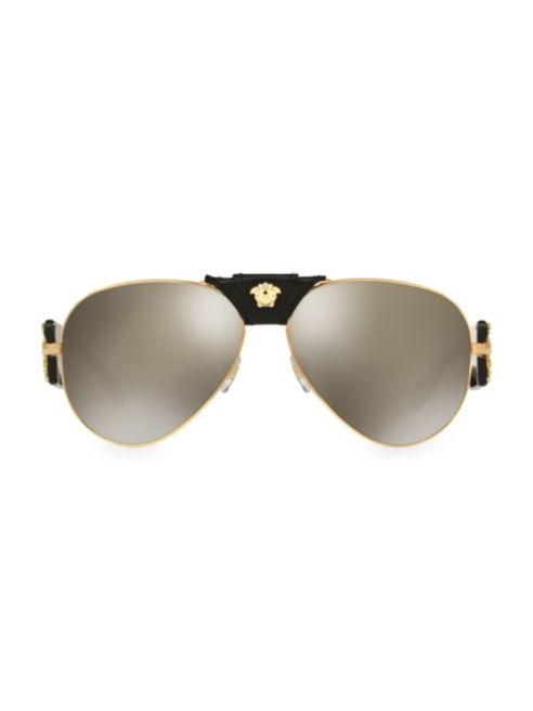 Versace Rock Icons Medusa 62MM Aviator Sunglasses