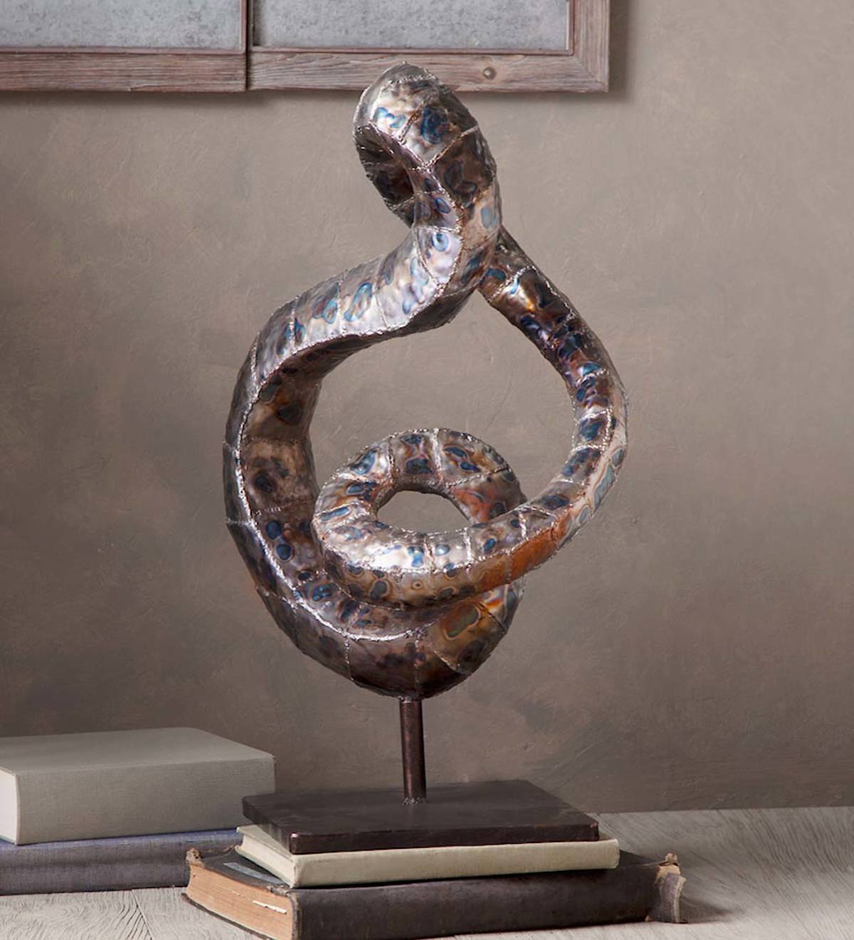 VivaTerra Algorithm Twisted Iron Sculpture