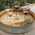 VivaTerra Banded Wine Barrel Lazy Susan