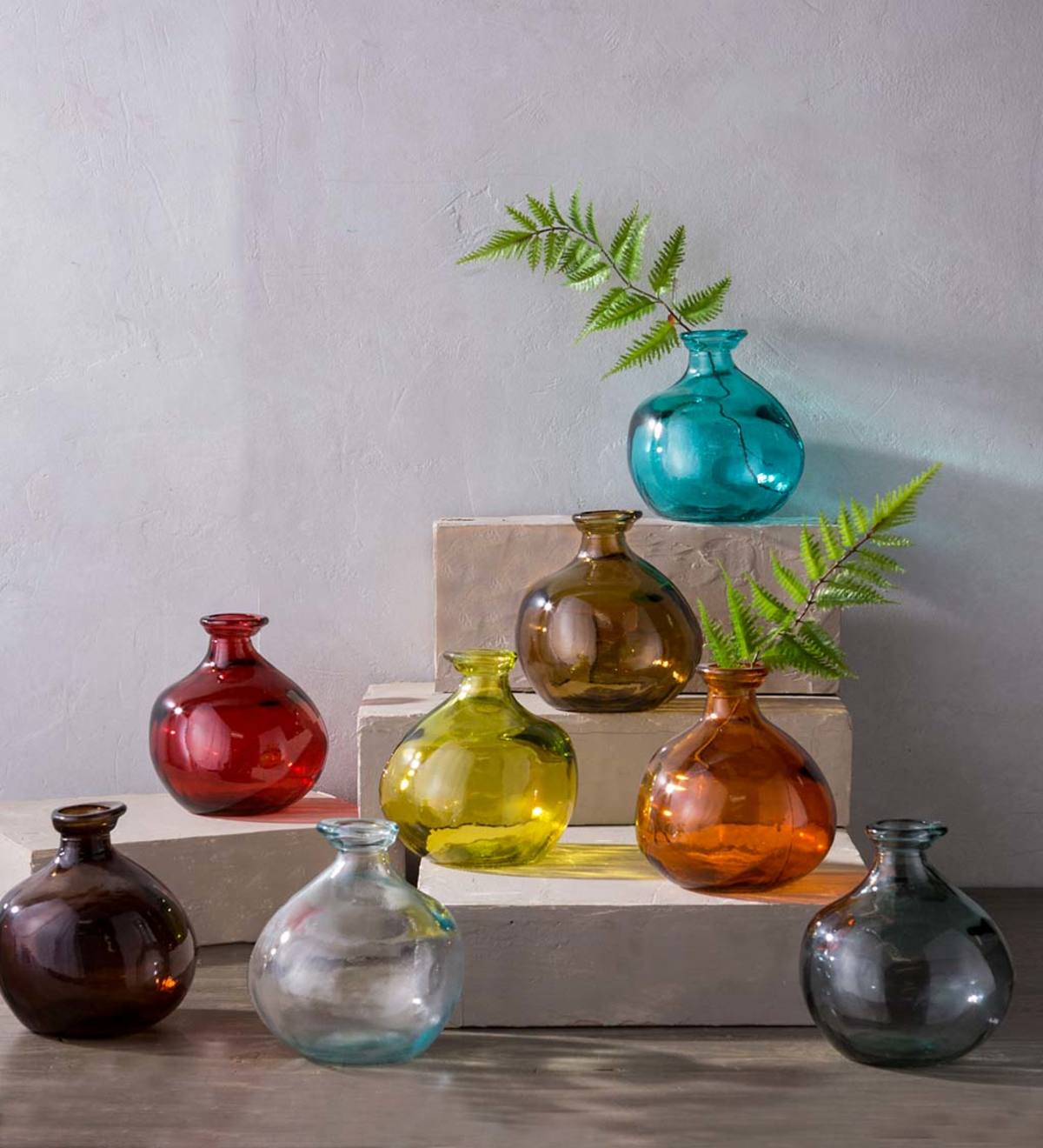 VivaTerra Bubble Recycled Glass Balloon Vase