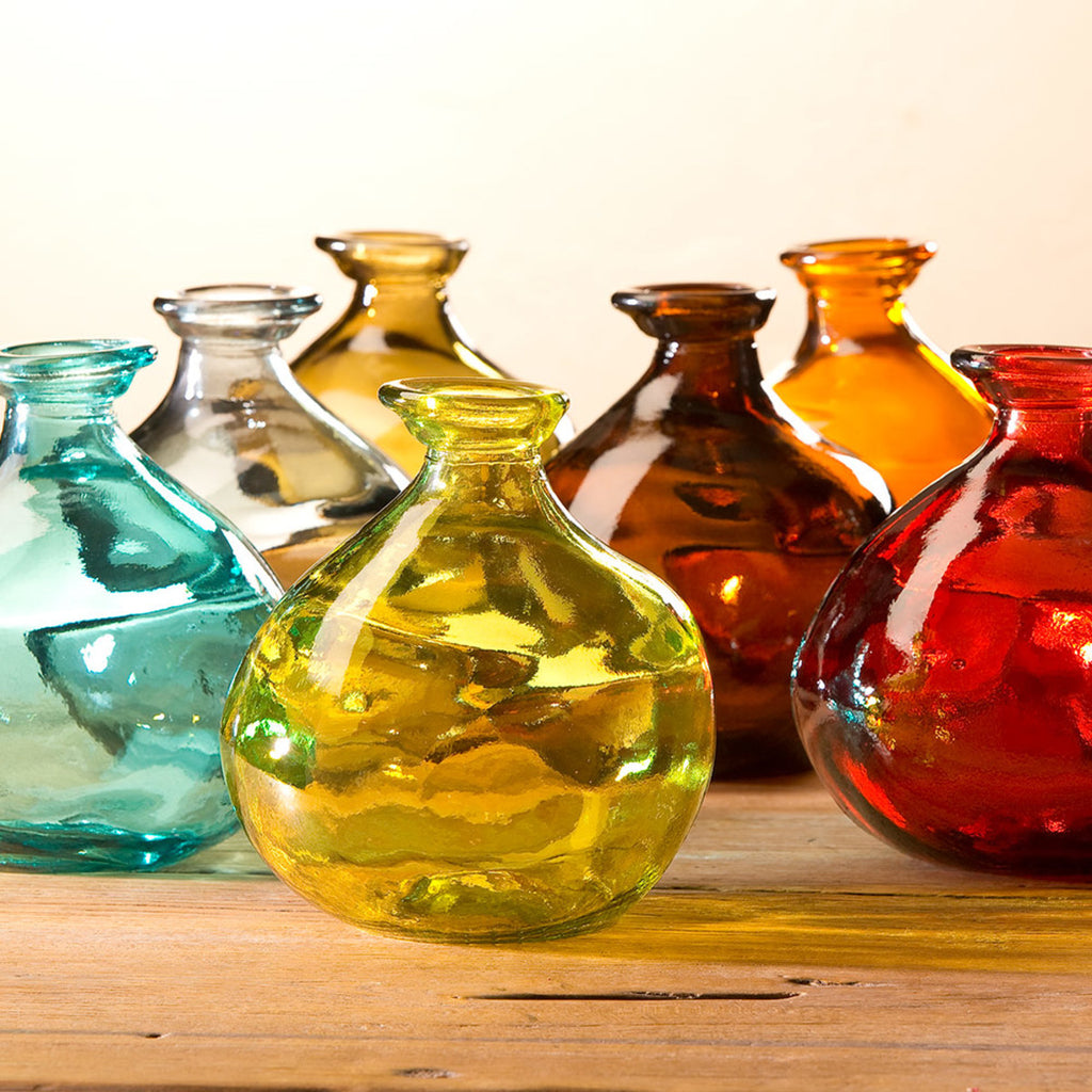VivaTerra Bubble Recycled Glass Balloon Vase