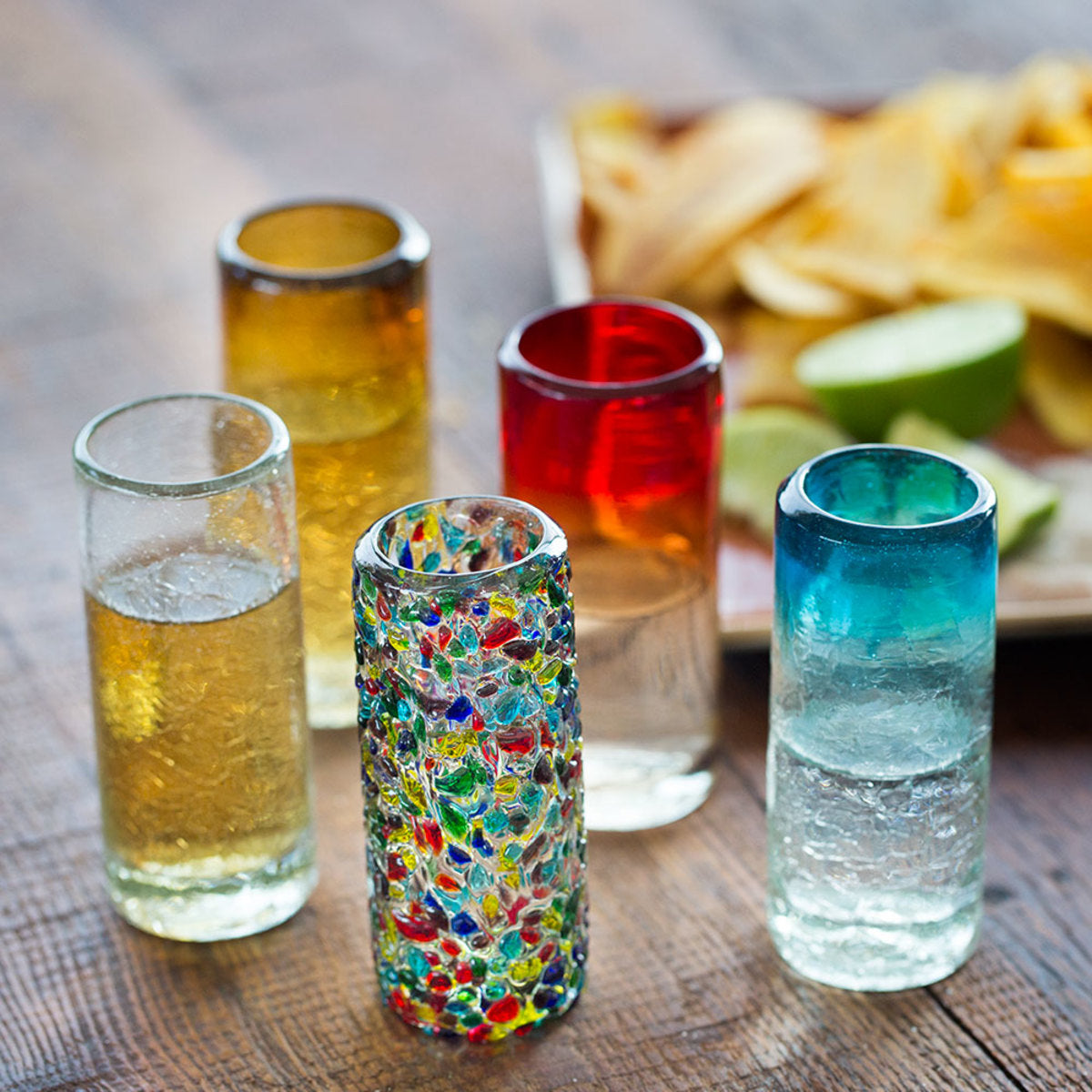 VivaTerra Confetti Recycled Shot Glass