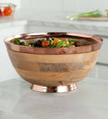 VivaTerra Copper Banded Wooden Bowl