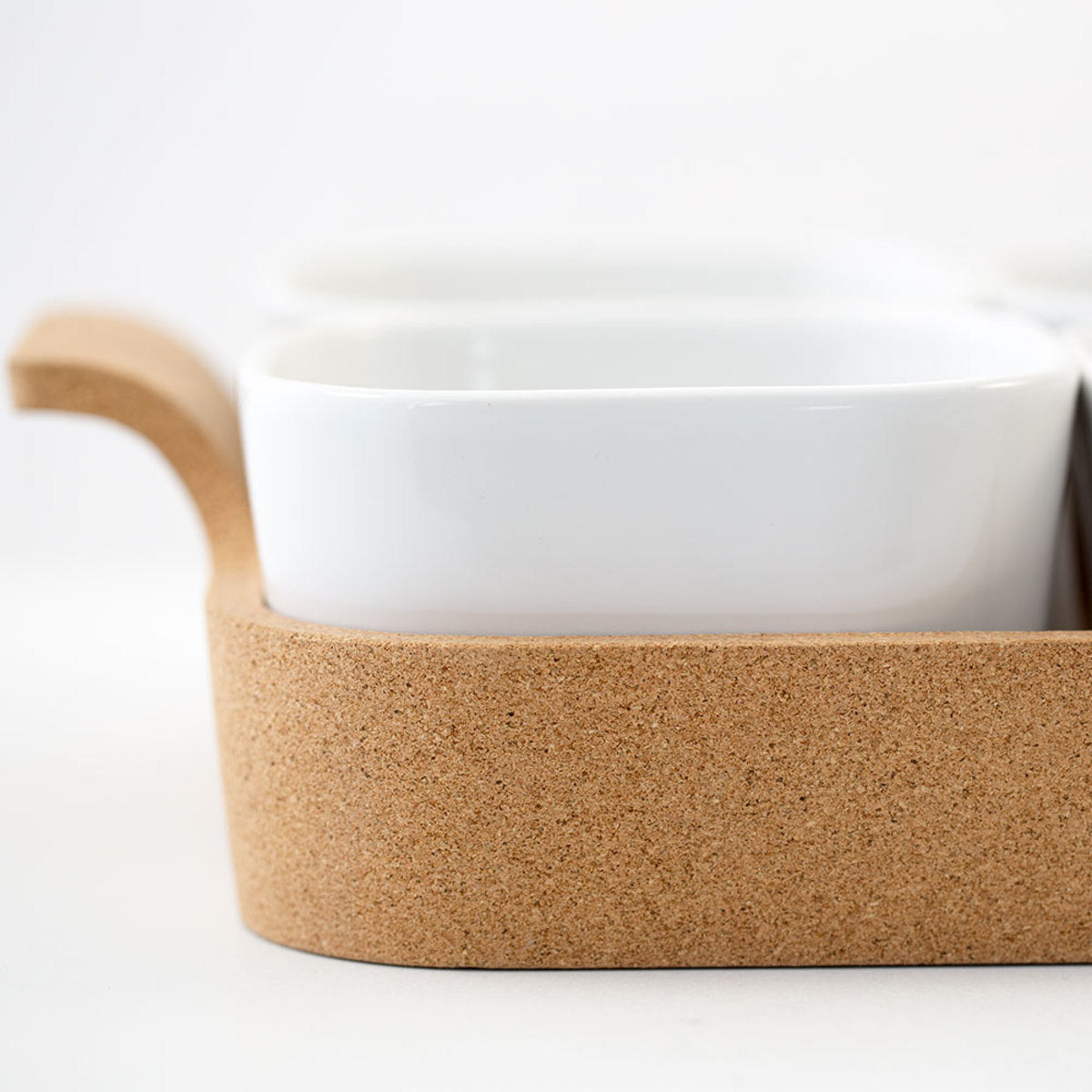 VivaTerra Ensemble Set Of 4 Ramekins With Cork Tray