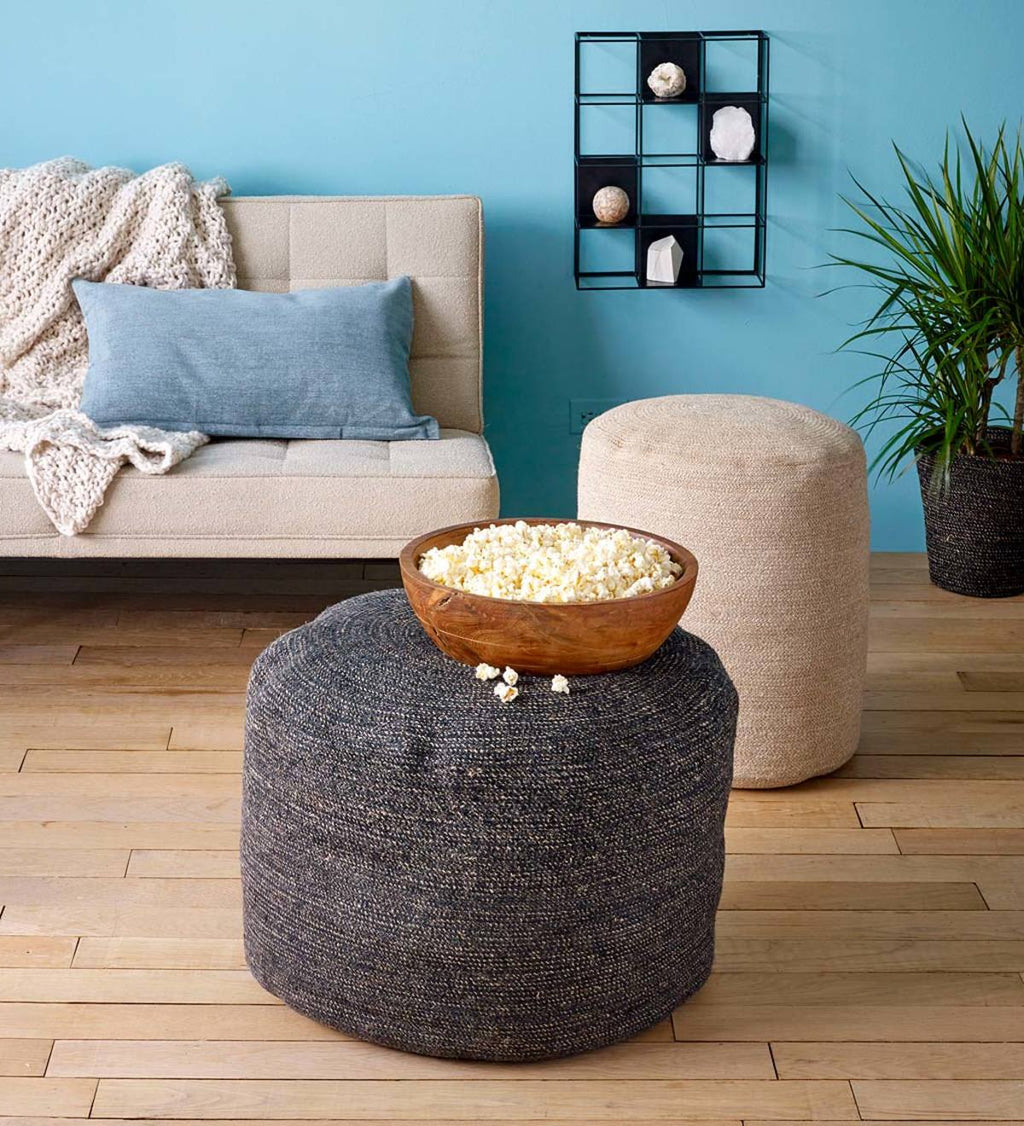 VivaTerra Melia Jute Pouf