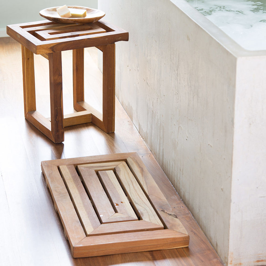 VivaTerra Scrap Teak Stool