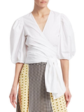 GANNI Plain Cotton Poplin Top