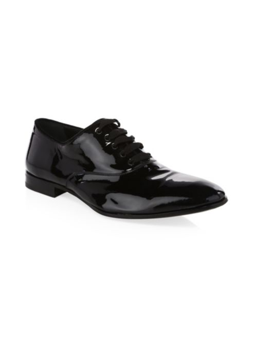 Salvatore Ferragamo Patent Leather Lace-Up Oxford Shoes