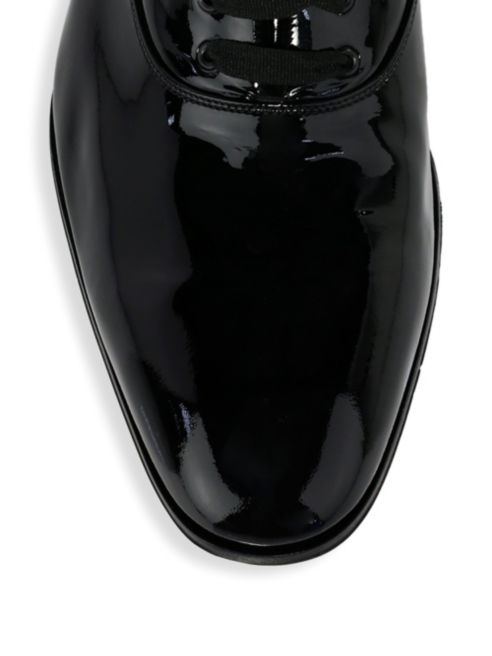 Salvatore Ferragamo Patent Leather Lace-Up Oxford Shoes