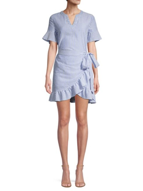 Vineyard Vines Stripe Seersucker Wrap Dress