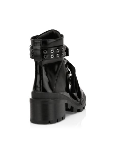 Alice + Olivia Havis Buckle Leather Combat Boots