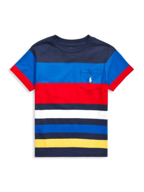 Ralph Lauren Little Boy's & Boy's Striped Patch Pocket T-Shirt
