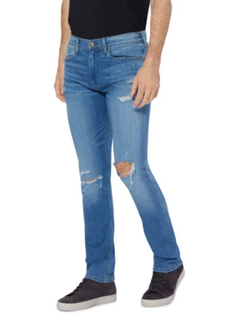 Paige Jeans Lennox Mullen Slim-Fit Deconstructed Jeans