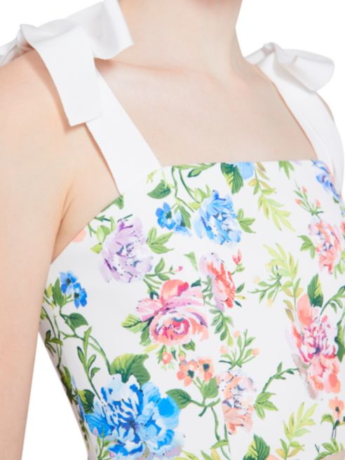 Alice + Olivia Nika Floral Fitted Crop Top