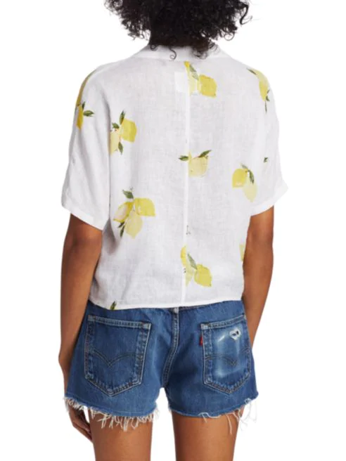 Rails Thea Lemon Print Tie-Hem Top