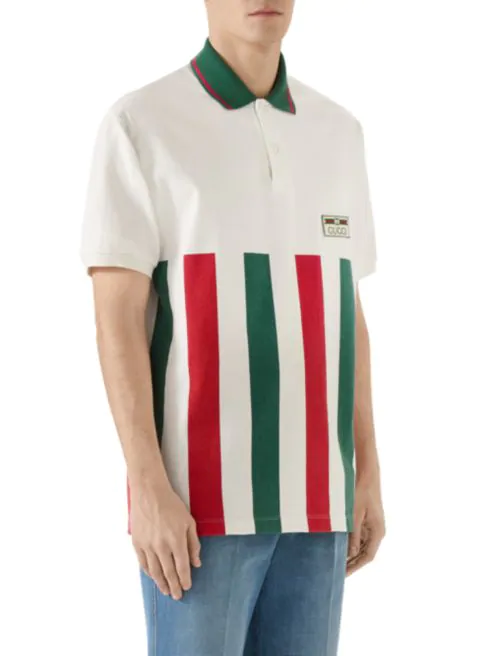 Gucci Web Striped Oversize Polo