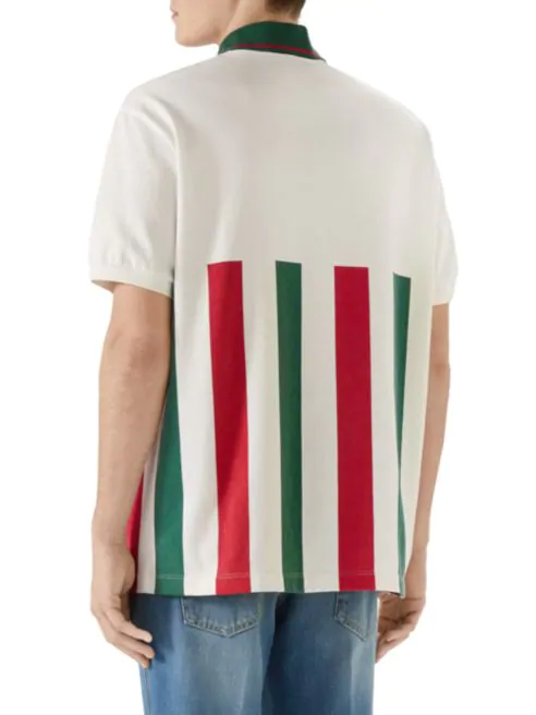 Gucci Web Striped Oversize Polo