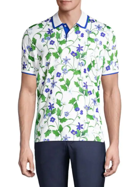 G/Fore Floral Polo Shirt